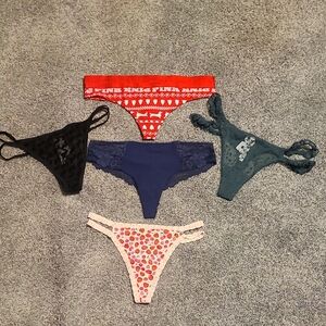 PINK VS colorful Patterned Bottoms Set